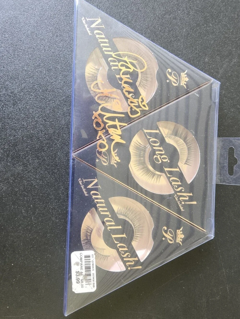Natural Lash Trio False Eyelashes Set - Black